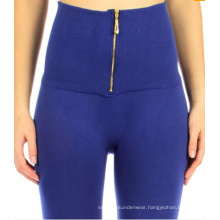 Ladies Seamless High Waist Zipper Fleece Leggings